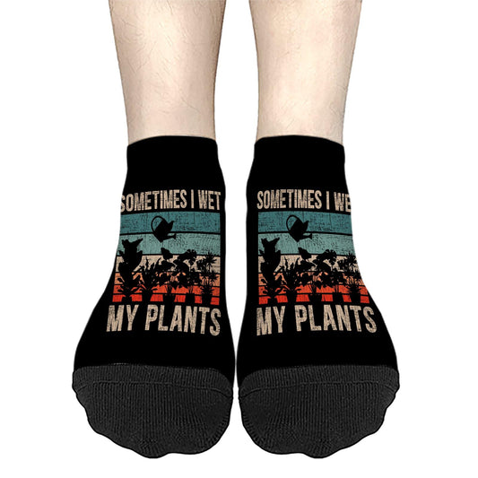 Plant Lovers Sometimes I Wet My Plants Men's Dress Socks Cotton Socks Womens