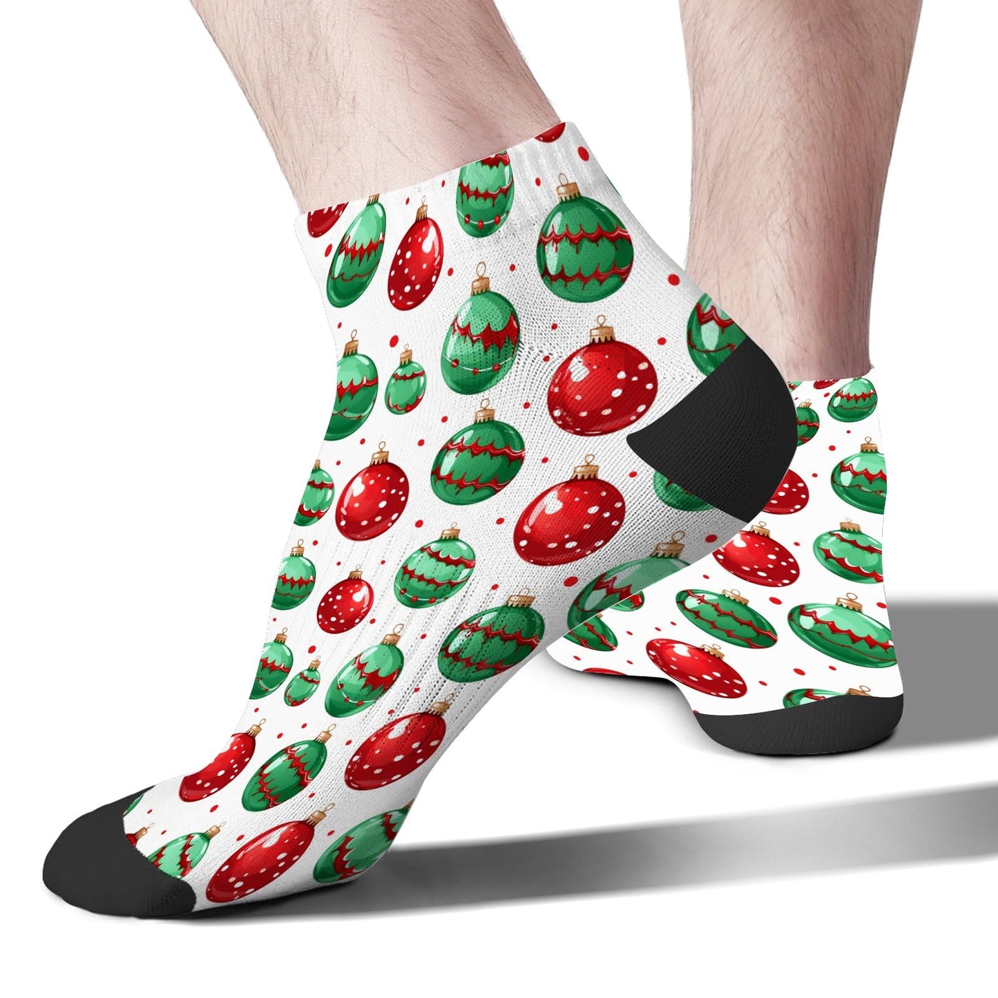 Funny Christmas Pattern Low Cut Socks Men Short Men's Sock