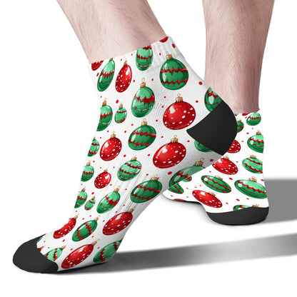 Funny Christmas Pattern Low Cut Socks Men Short Men's Sock