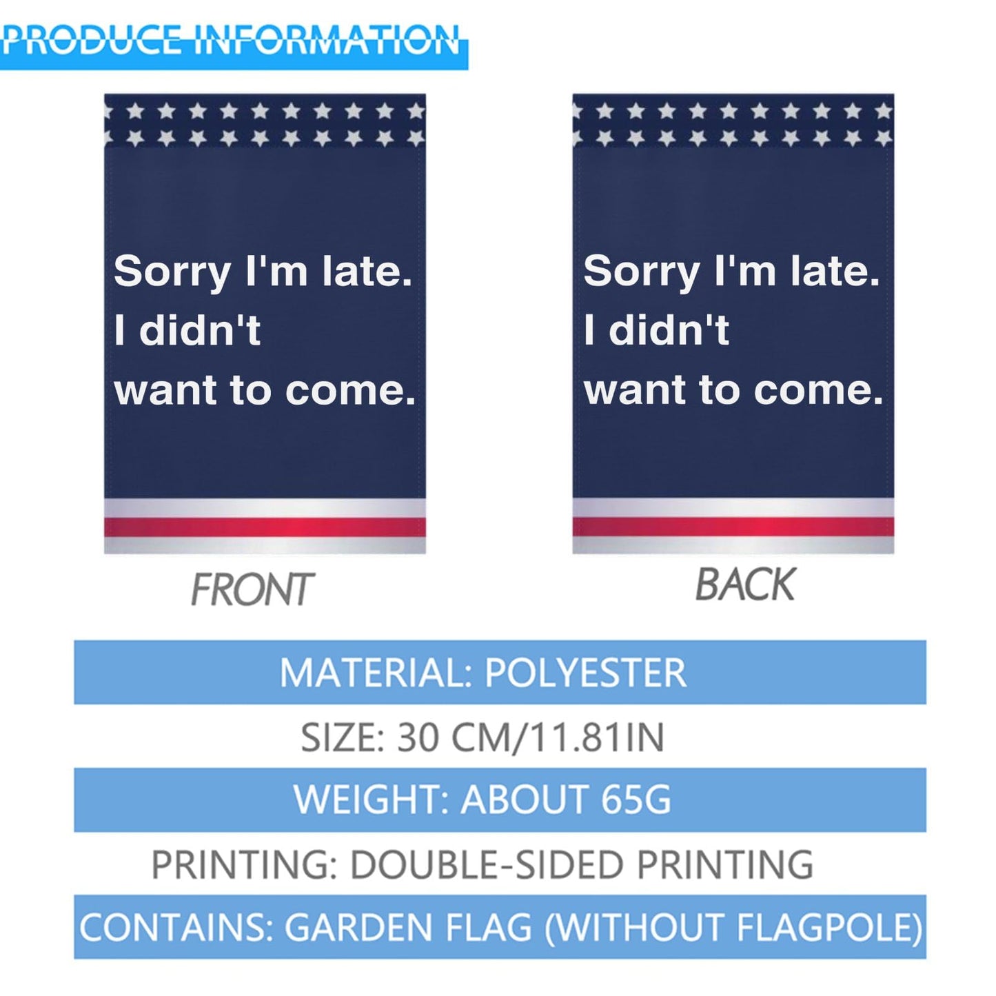 Hilarious Outdoor Garden Flag - Double Sided