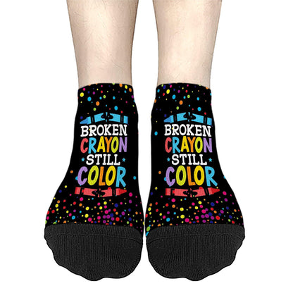 Broken Crayons Still Color Mens Low Cut Socks Invisible For Mens Sock