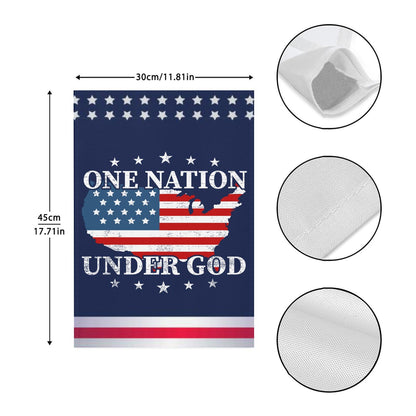 One Nation Under God Outdoor House Flag - Double Sided Inspirational Design