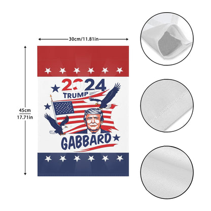 Trump Gabbard 2024 Pro Trump Conservative Garden Flag - Double Sided