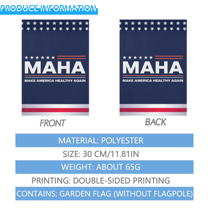 MAHA Make America Healthy Again Vintage House Flag - Double Sided Rustic Garden Flag