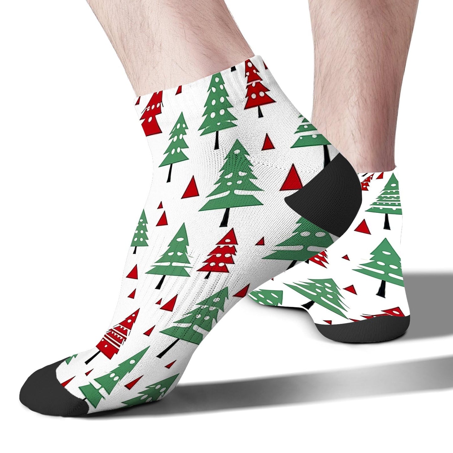 Funny Christmas Pattern Womens Cotton Socks Low Cut Socks For Men