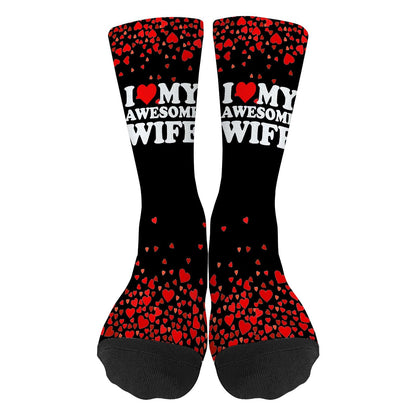 Awesome Wife Womens Dress Socks - Perfect Gift for Men