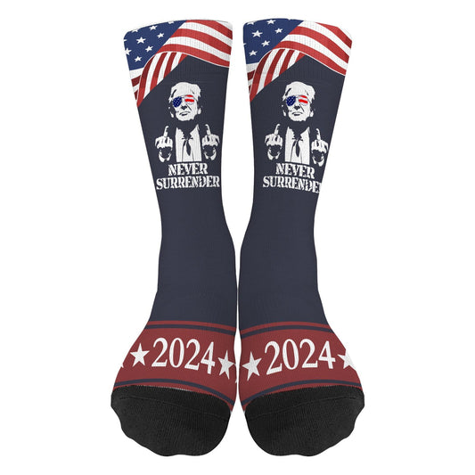 Colorful Trump Never Surrender Socks - Perfect Unisex Gift