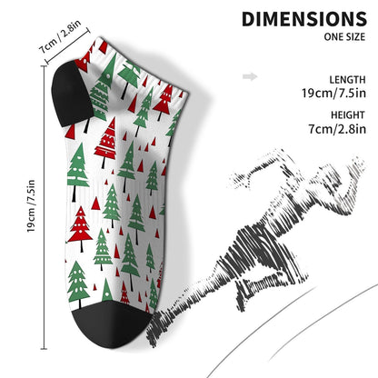 Funny Christmas Pattern Womens Cotton Socks Low Cut Socks For Men