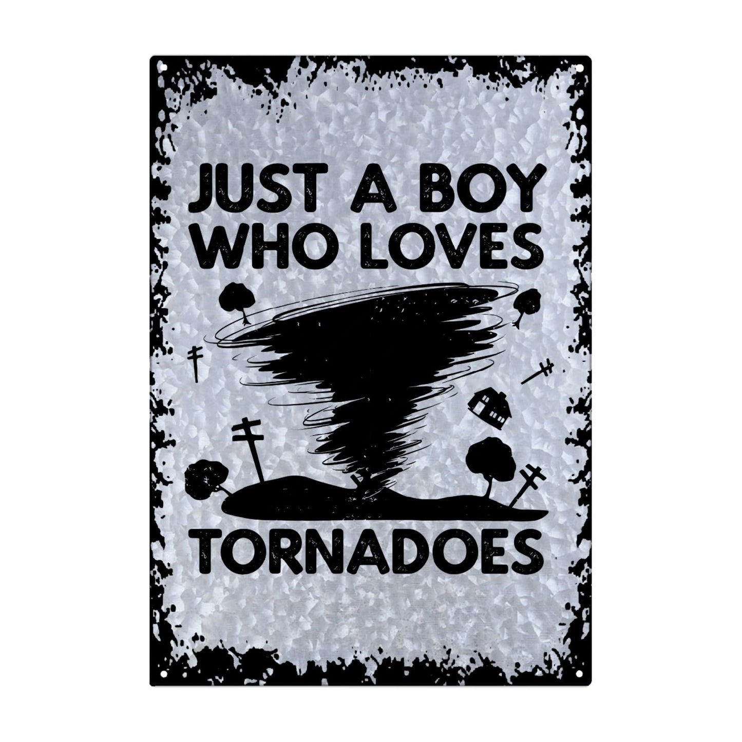 Tornado Lover Galvanized Metal Wall Decor