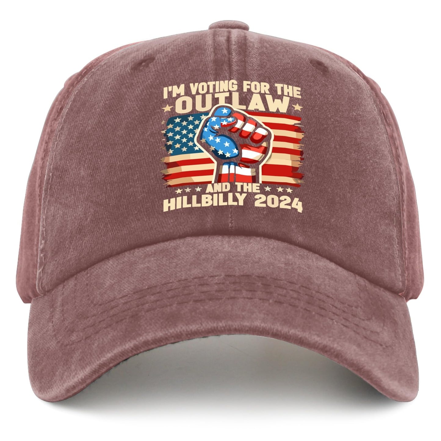 Outlaw & Hillbilly 2024 US Flag Cap - Funny Trucker Hat