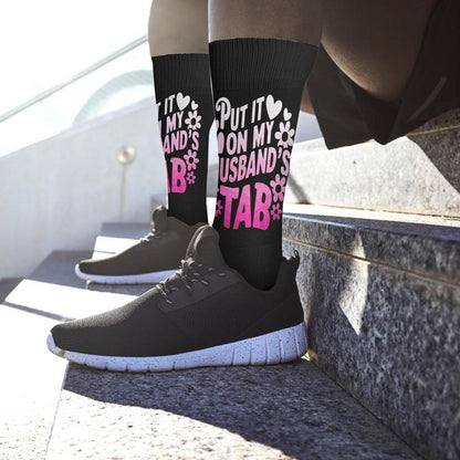 Fun and Flirty Tab-Themed Crew Socks for Her