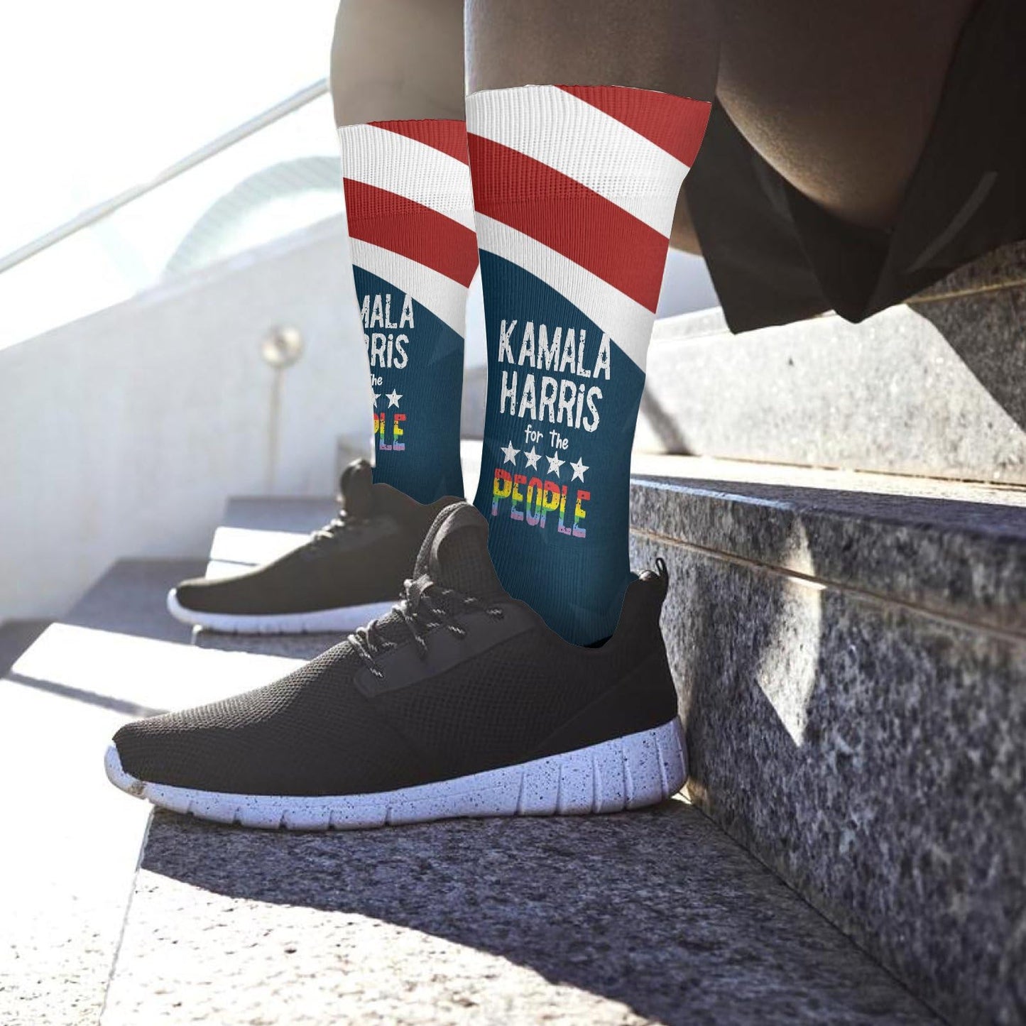 Colorful Crazy Design Half Calf Socks for Men - Novelty Gift