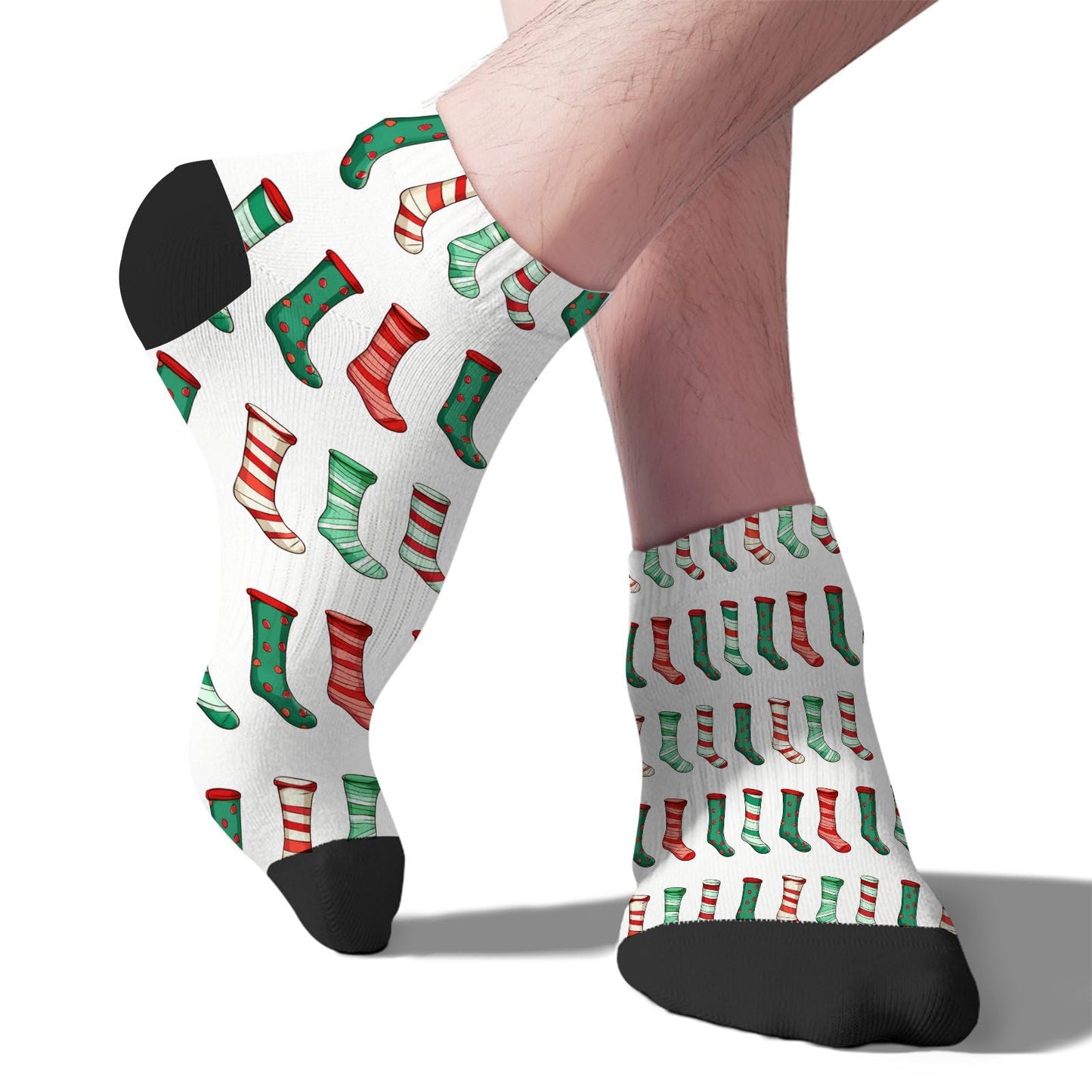 Funny Christmas Pattern No Show Socks Men Cotton Sock Mens