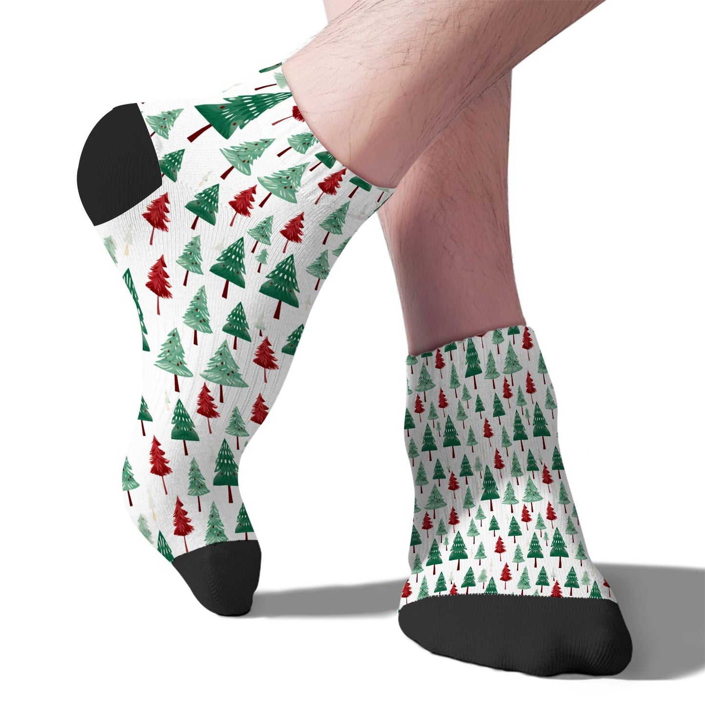 Funny Christmas Pattern No Show Socks Men Cotton Sock Mens