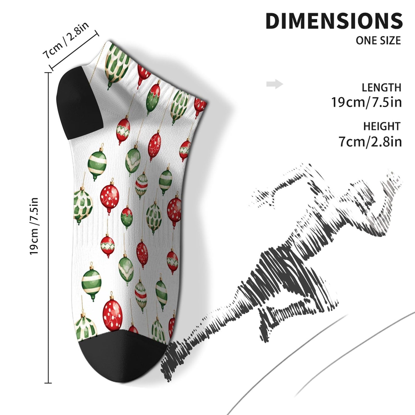 Funny Christmas Pattern Low Cut Socks Men Short Men's Sock