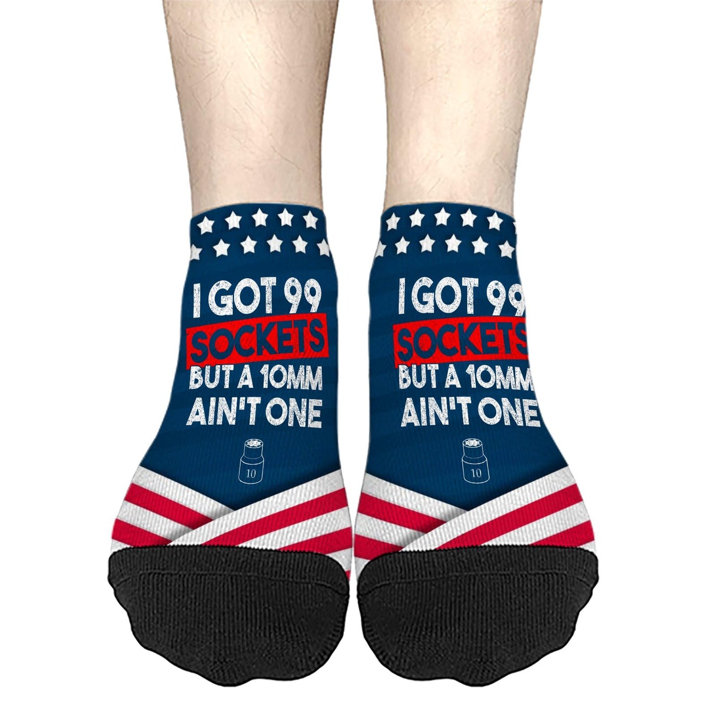 I Got 99 Sockets But A 10mm Ain't One Womens Ankle Socks Invisible Socks For Men's