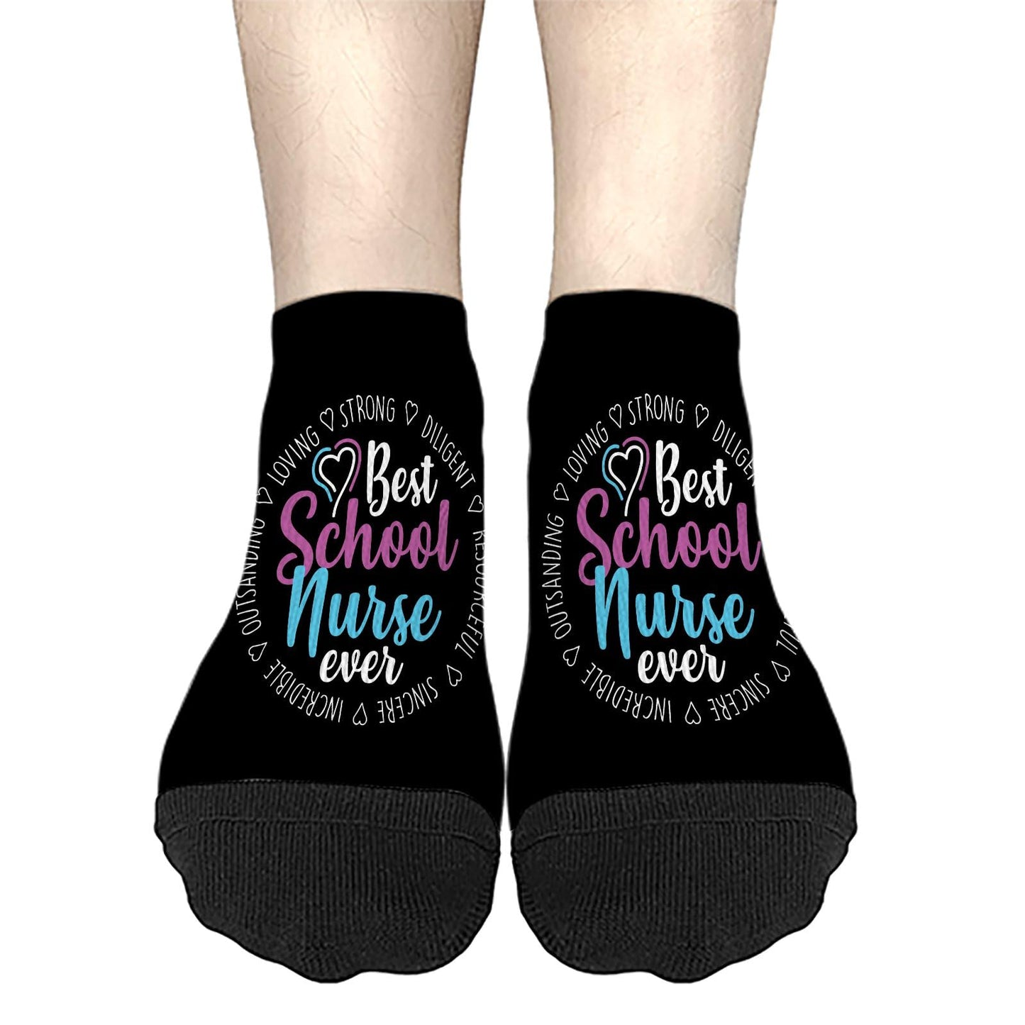 Saving The World One Ice Pack At Time School Nurse Week Men Ankle Socks Low Cut Socks For Men's