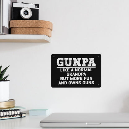 Grandpa Fun Metal Sign - Funny Home Decor - 40x30cm