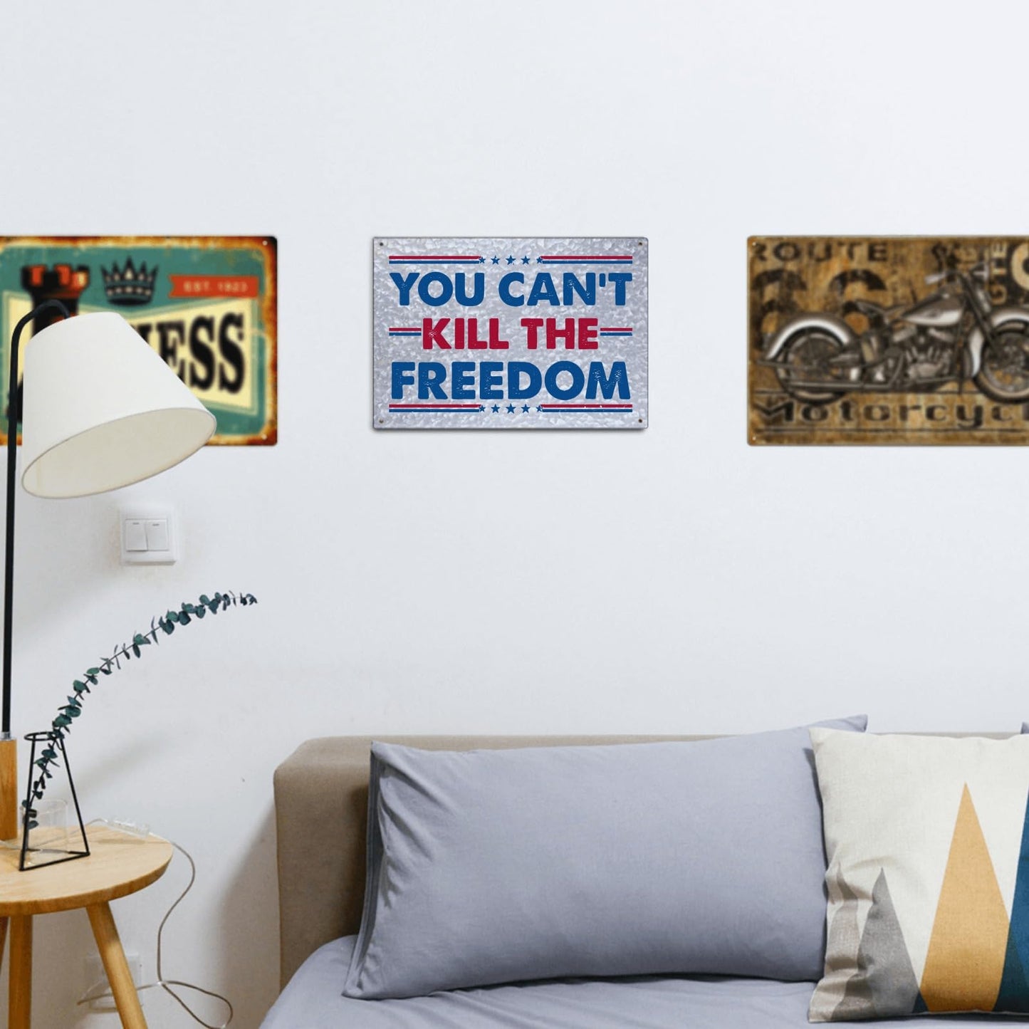 Freedom Galvanized Signs - Bathroom Decor