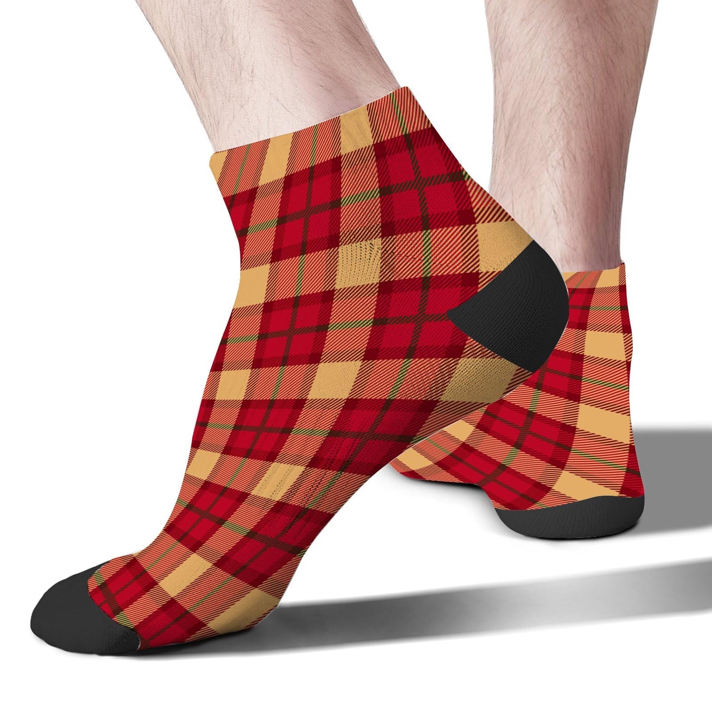 Funny Christmas Pattern Boys Ankle Socks Low Cut For Men Socks