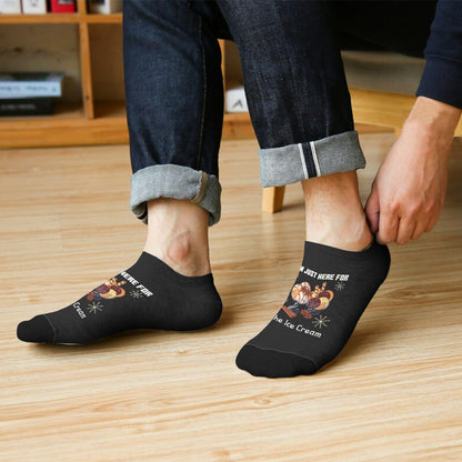 I'm Just Here For The Ice Cream Athletic Socks Women Low Cut For Men Socks