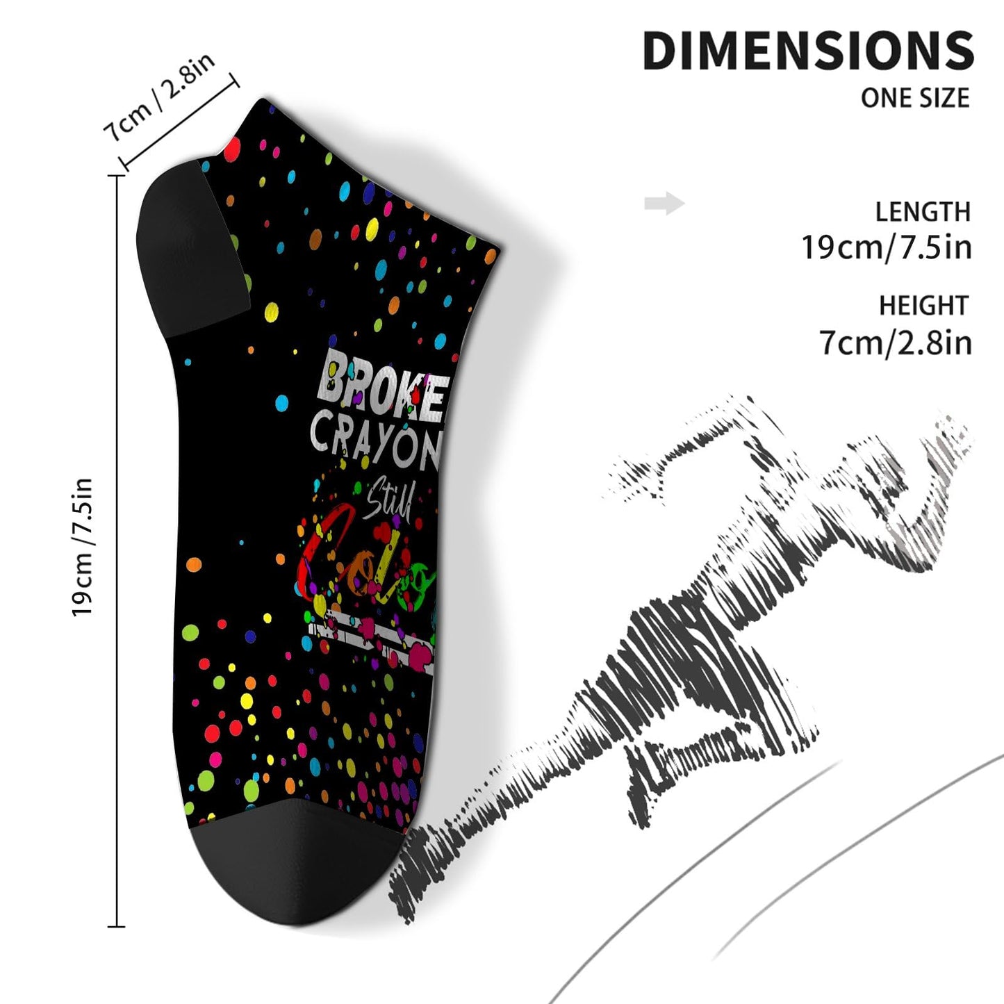 Broken Crayons Still Color Mens Dress Socks Hidden Socks For Men