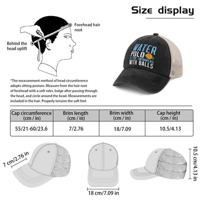 Allblack Water Polo Ball Cap for Women and Men