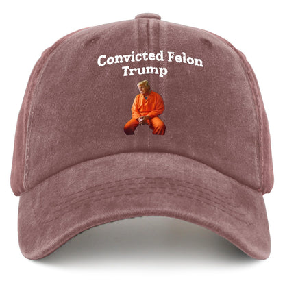 Trump Guilty Convicted Felon Trump Caps Baseball Hats Custom Hat Gifts for Boyfriends Workout Hats