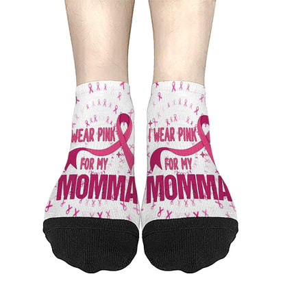 Breast Cancer Awareness Hummingbird No Show Socks Men Hidden Womens Socks