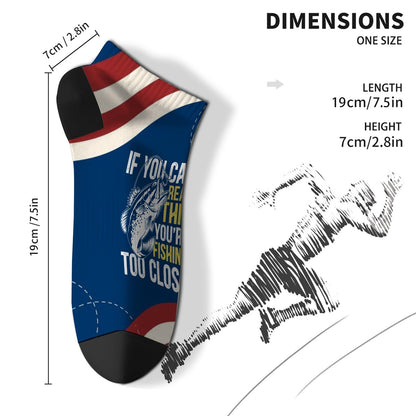 Gone Fishing No Show Men's Ankle Socks