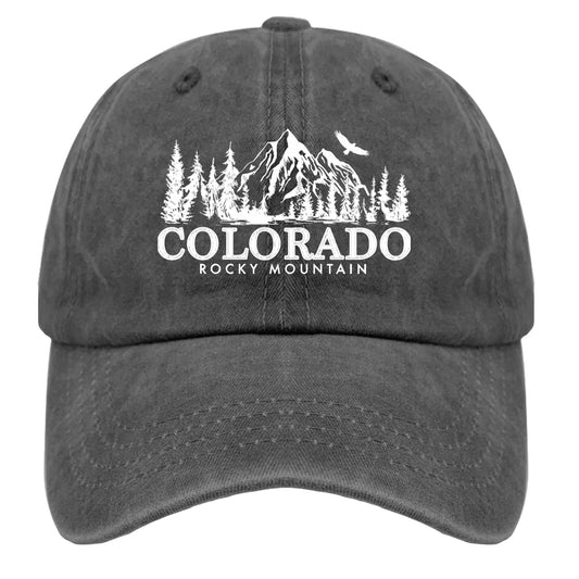 Rocky Mountain Baseball Hat | Sun Hat for Women | Black Baseball Cap