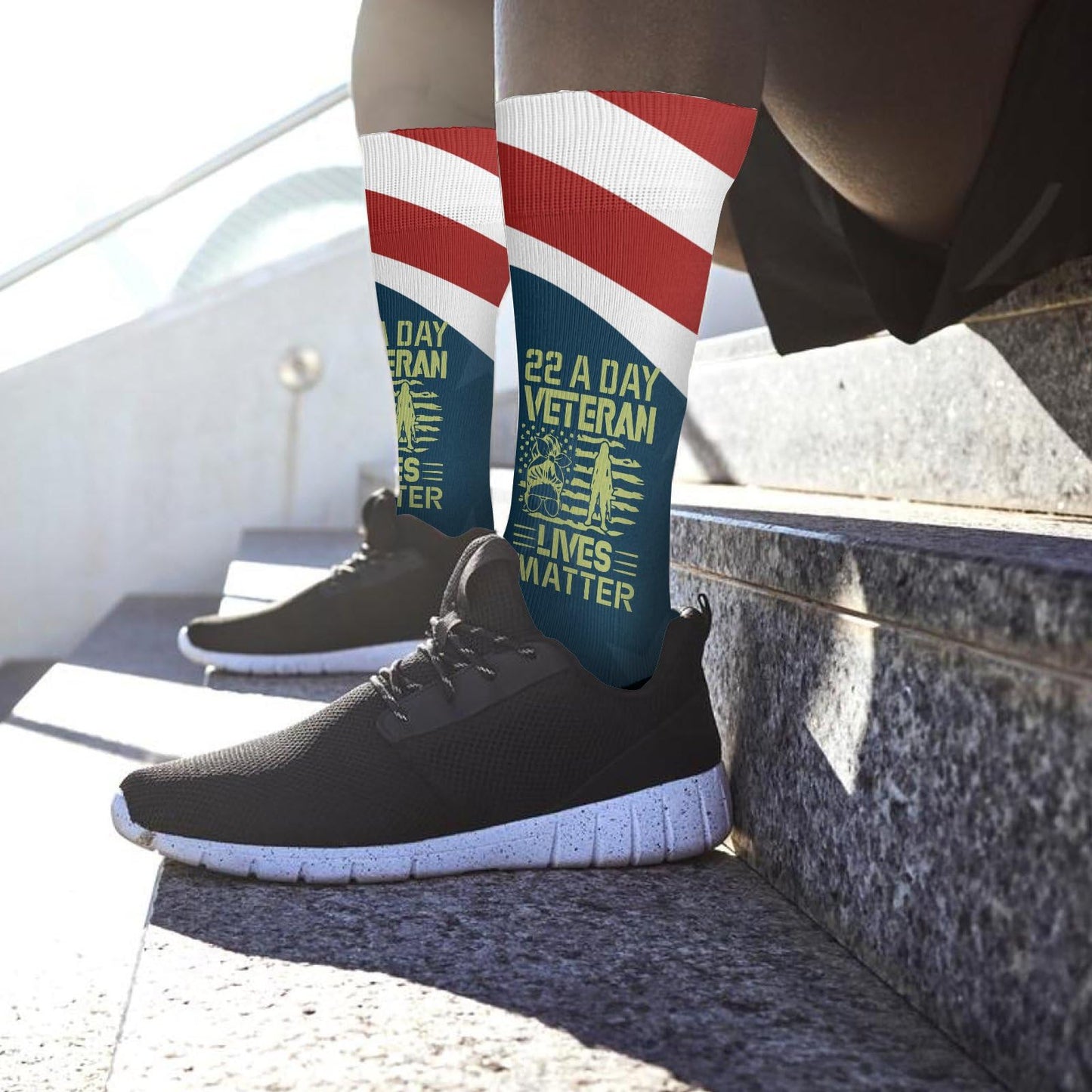 Every Day Veteran Lives Matter Socks - Women's