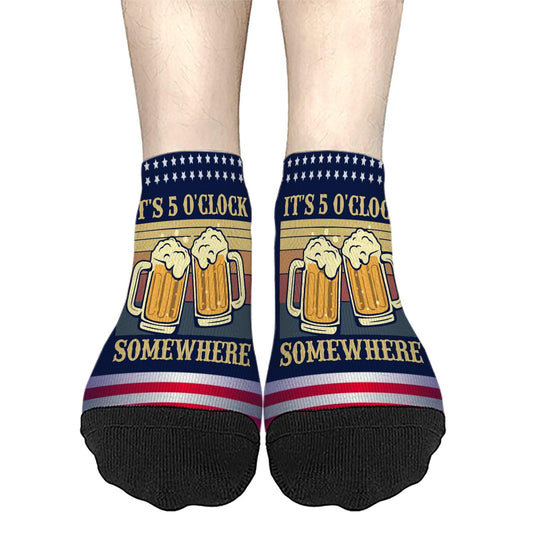 It's 5 O'clock Somewhere Boys Crew Socks Dress Sock Mens