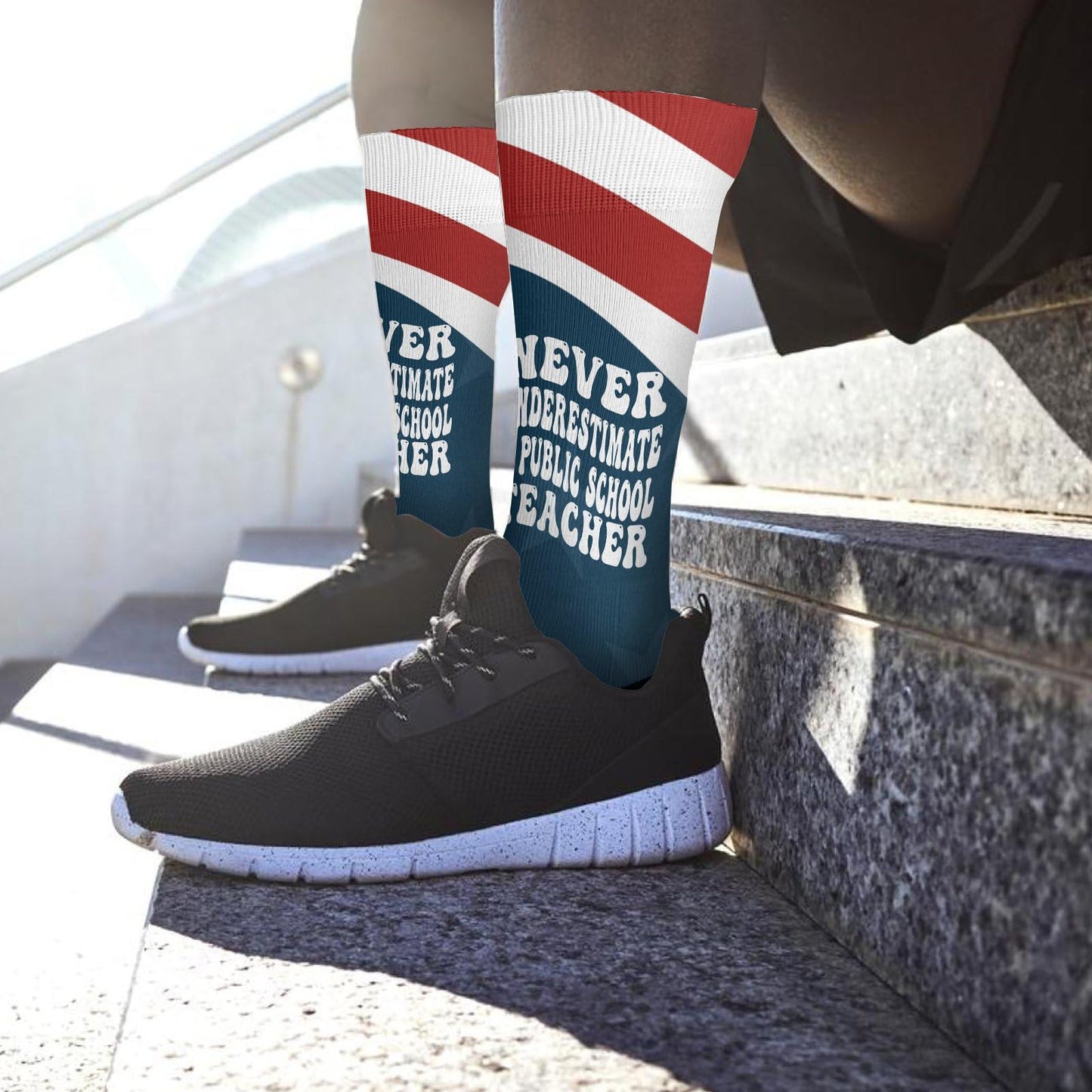 Colorful Crazy Design Teacher Socks - Novelty Gifts for Men and Women