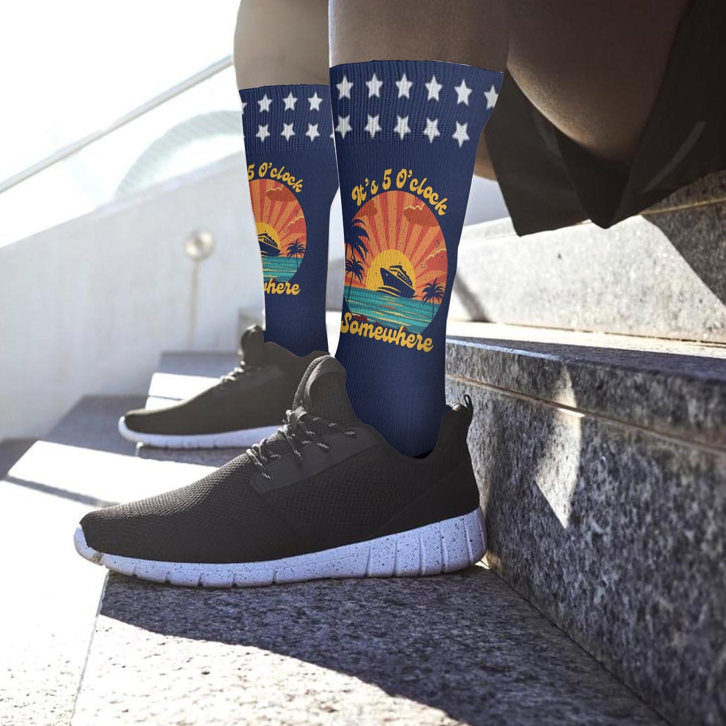 Colorful Half Calf Fancy Socks: Unisex Novelty Gifts.