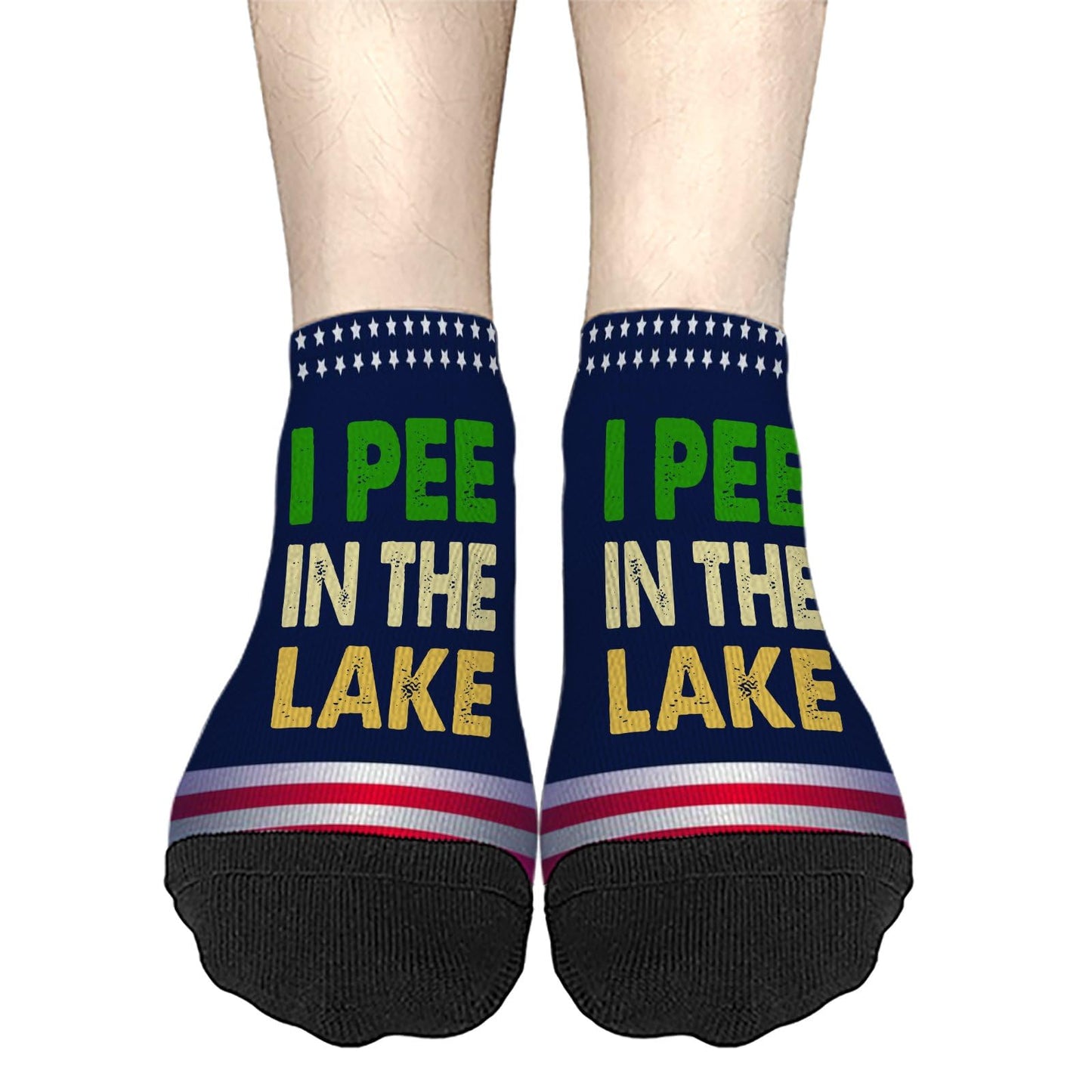 I Pee In The Lake Funny Vacation Partys Girls Ankle Socks No Show Sock For Womens