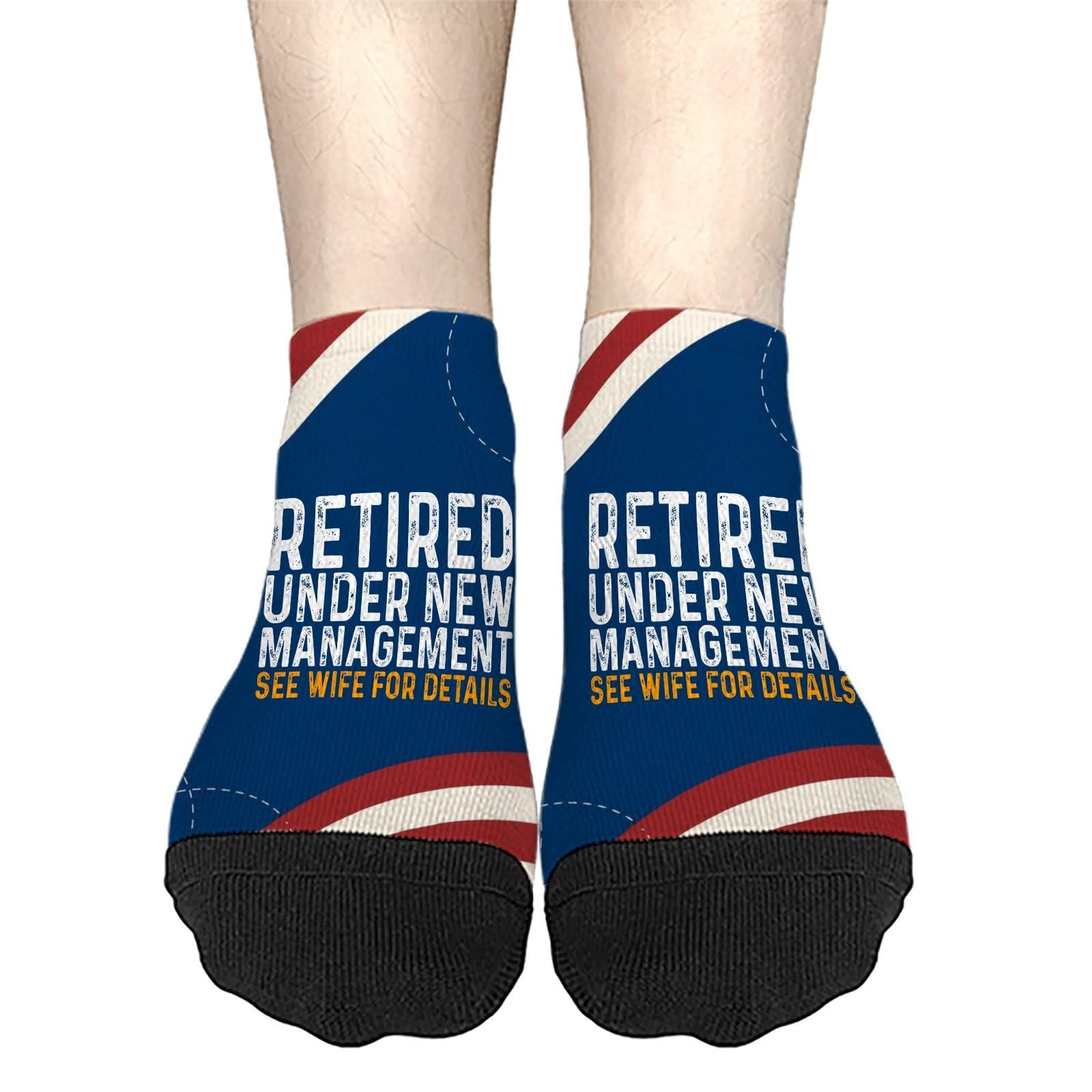 Retired Under New Management See Grandkids For Details Mens Athletic Socks Short For Women Socks