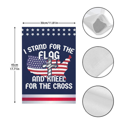 I Stand For The Flag And Kneel For The Cross Outdoor Flags One Size Double Sided Hilarious Yard Flags Double Sided House Funny Garden Flags