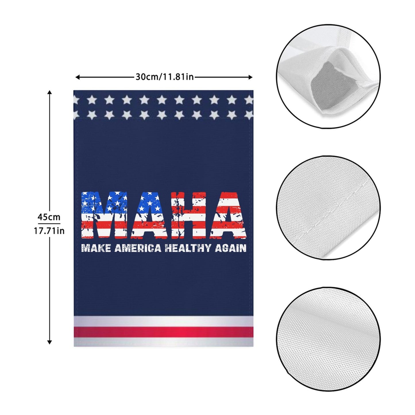 MAHA Make America Healthys Again US Patriotics 4th Of July Yard Flags One Size Double Sided Hilarious Yard Flag Double Sided For Rustic House Flag