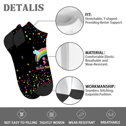 Broken Crayons Still Color Mens Dress Socks Hidden Socks For Men