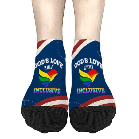 Fully Inclusive Rainbow Crew Socks for Women