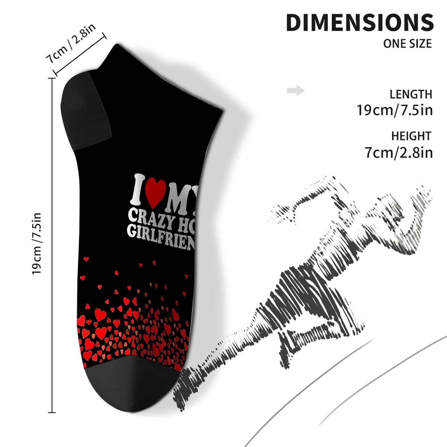 I Love My Hot Girlfriend Womens Ankle Socks Crew For Men's Sock