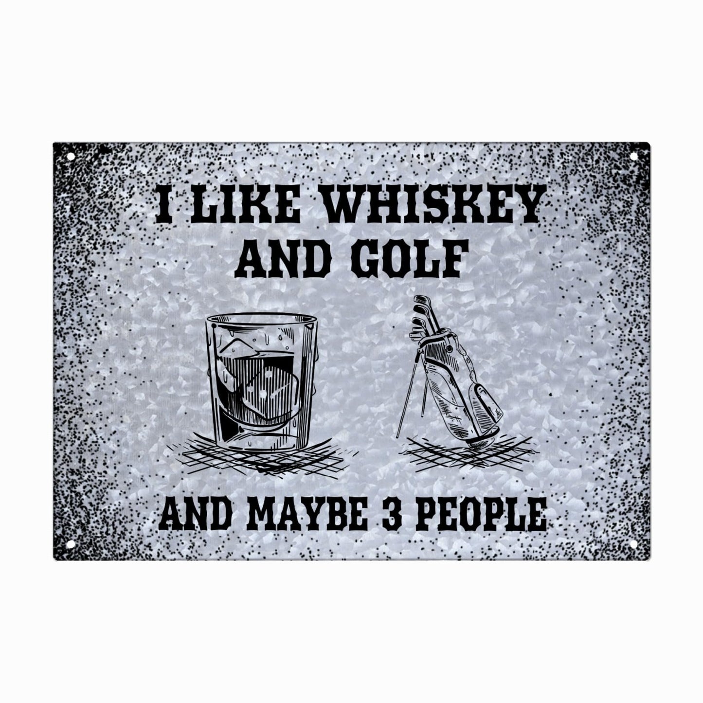 I Like Whisky And Guns And Maybe 3 People Galvanized Metal Signs Bathroom Decor For Patio