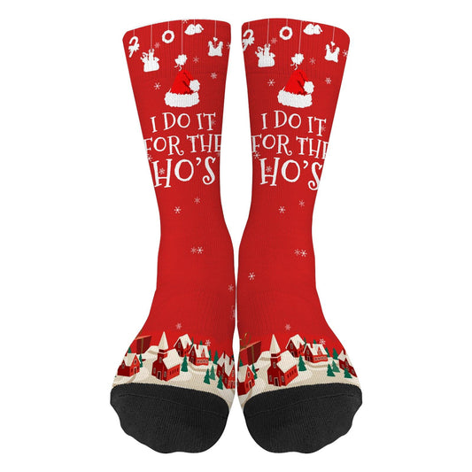 Festive Christmas Santa Socks for Men - Colorful Unisex Design.