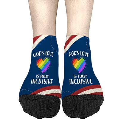 Fully Inclusive Rainbow Crew Socks for Women