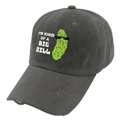 Funny Pickle Print Baseball Cap - Dark Grey