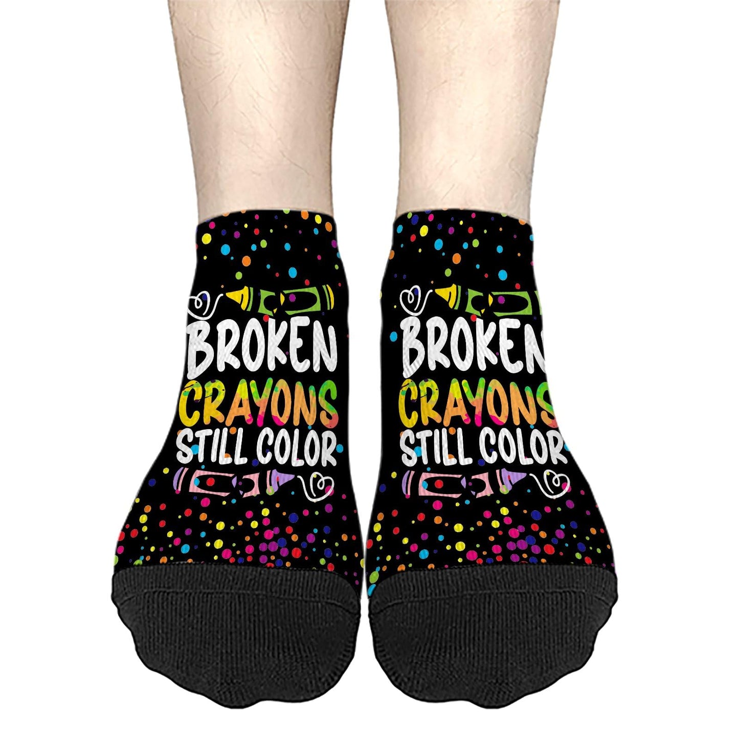 Broken Crayons Still Color Mens Low Cut Socks Invisible For Mens Sock