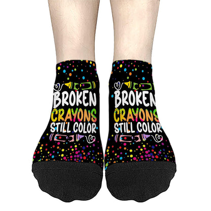 Broken Crayons Still Color Mens Low Cut Socks Invisible For Mens Sock