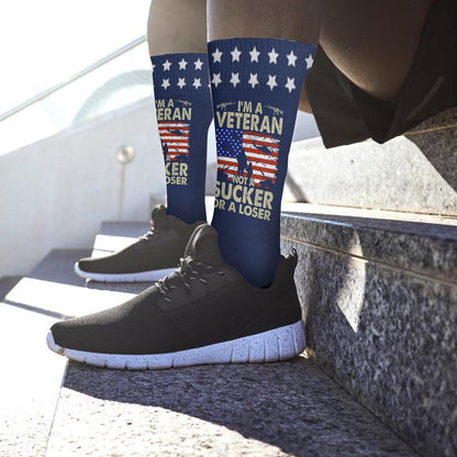 Colorful Crazy Veteran Socks - Unisex Novelty Gifts