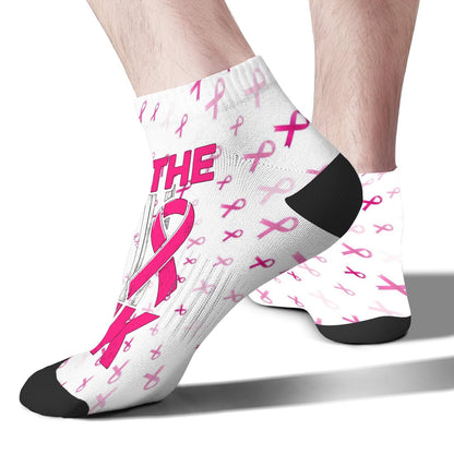 Breast Cancer Awareness Hummingbird No Show Socks Men Hidden Womens Socks